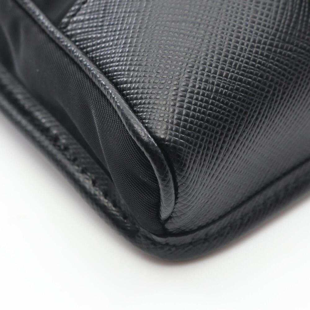 PRADA Black Leather Saffiano Shoulder Bag - Picture 6 of 7